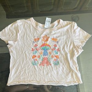 Pacsun Cropped Mushroom Tee